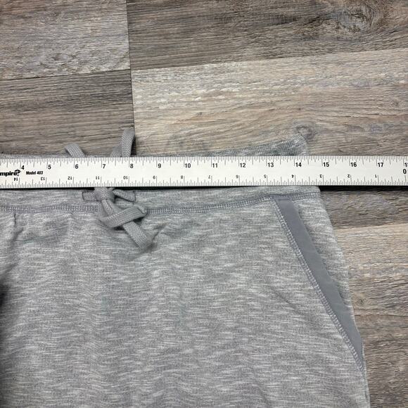 Athleta Techie Terry Space Dye Gray S Drawstring Pull On Mini Athletic Skirt - Picture 6 of 9
